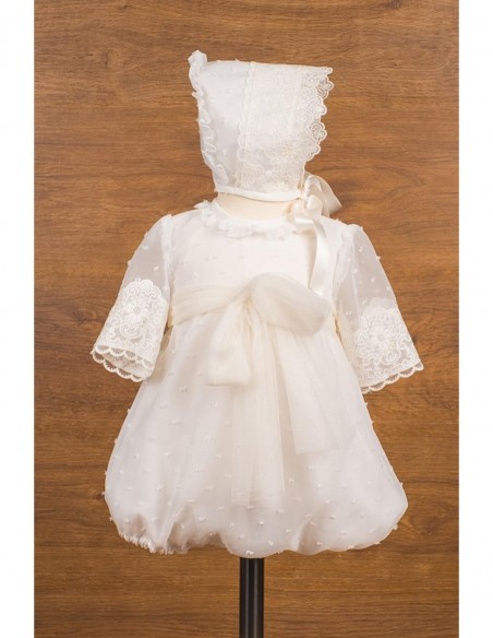 Pelele Plumeti de Organza con Capota