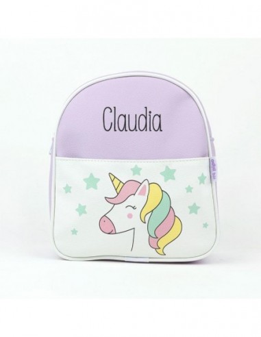 Mochila Unicornio Lila Personalizada