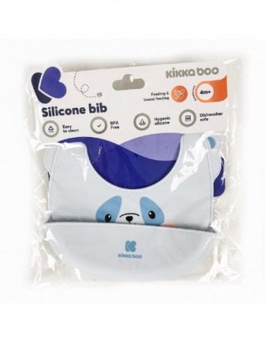 Babero Silicona Azul