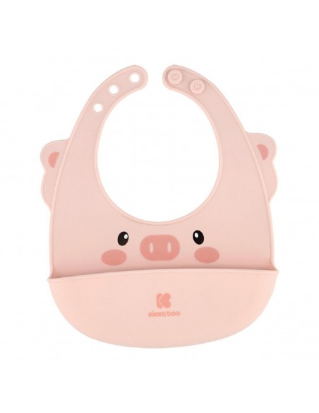 Babero Silicona Rosa