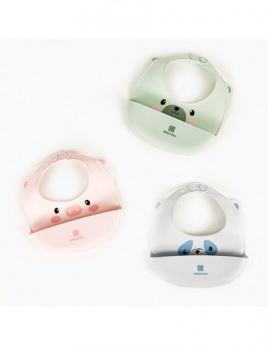 Babero Silicona Rosa