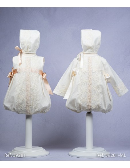 Pelele Tul Topos con encajes y Capota