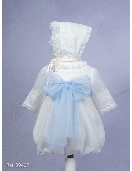 Pelele Plumeti de Organza con Capota