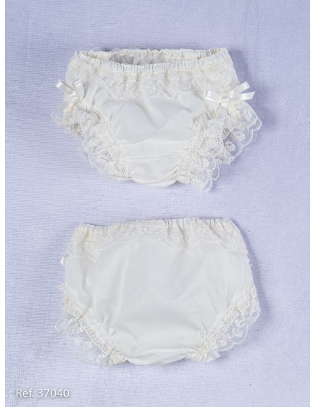 Braguita Organdi con Encajes