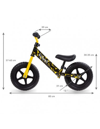 biccicleta de Equilibrio Rebel Amarilla