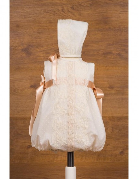 Pelele Tul Topos con encajes y Capota